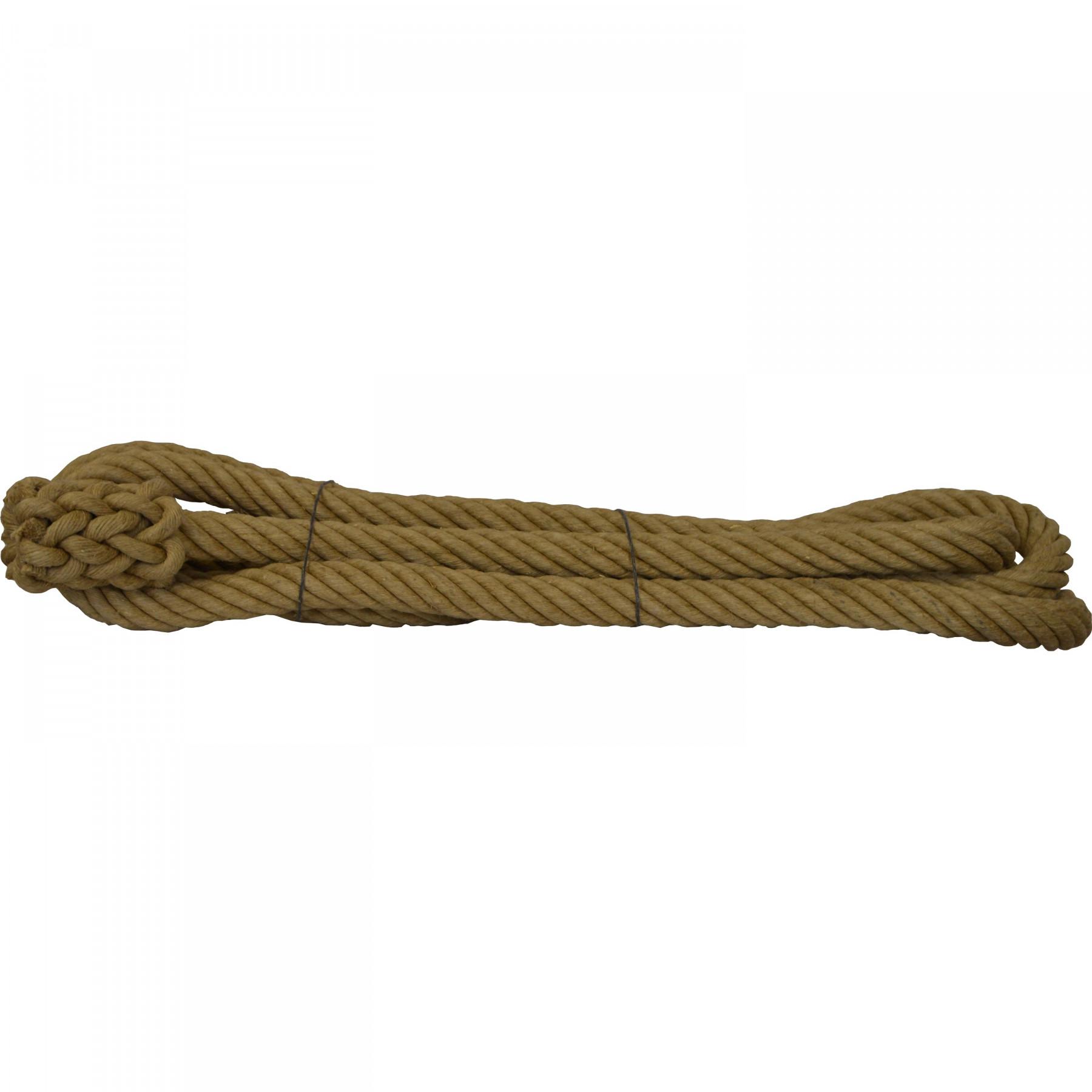 Smooth hemp rope size 7 m, diameter 40mm Sporti France