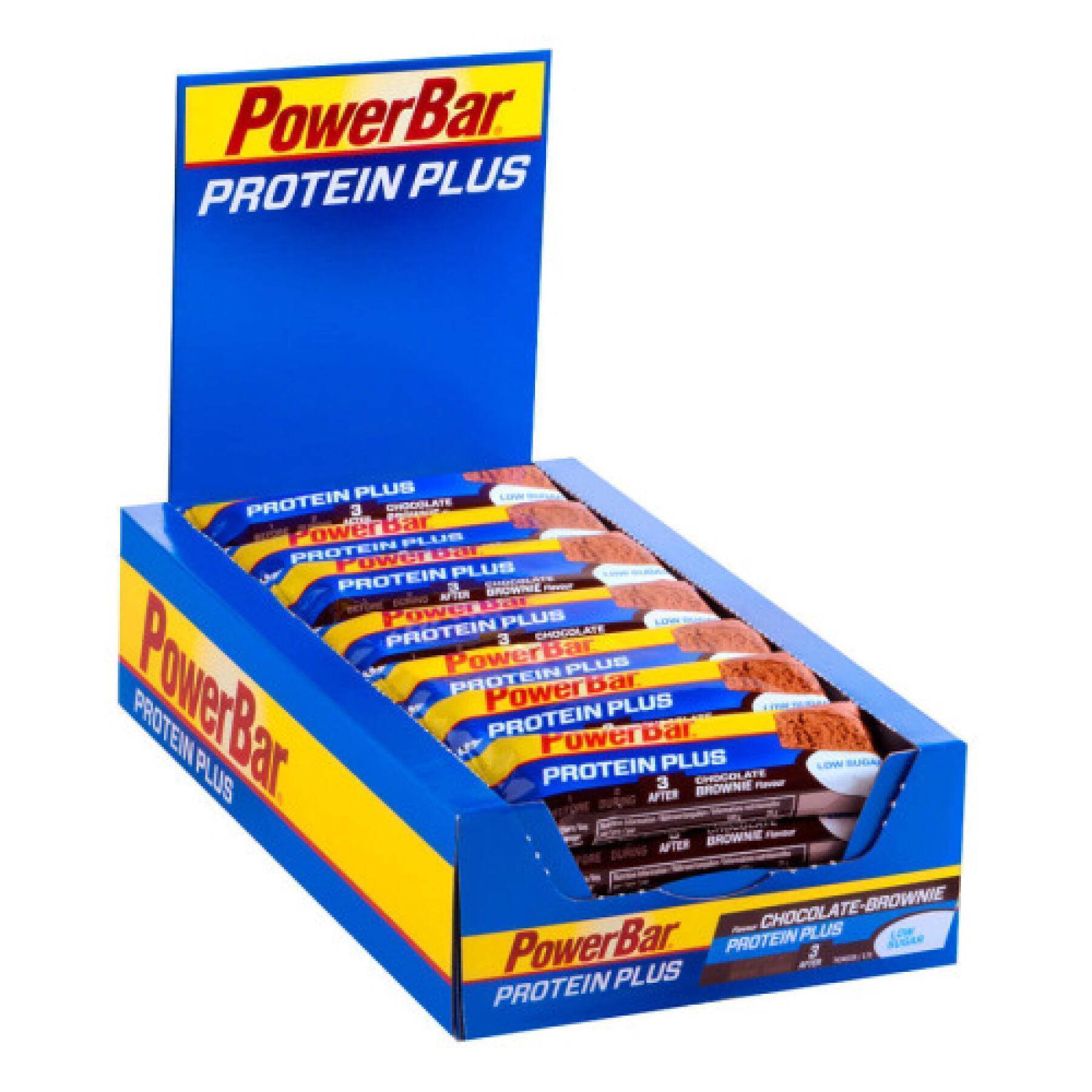 Batch of 30 bars PowerBar Protein Plus 30 % Low Sugar - Chocolate Brownie