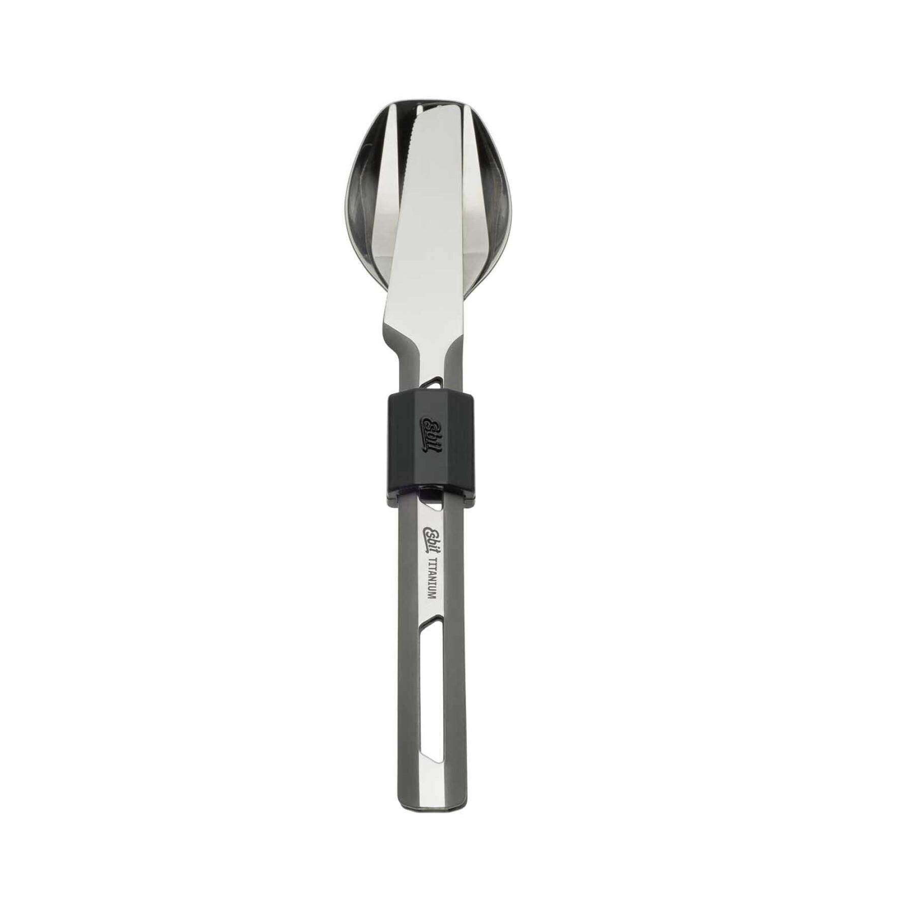 Titanium cutlery set with silicone case Esbit
