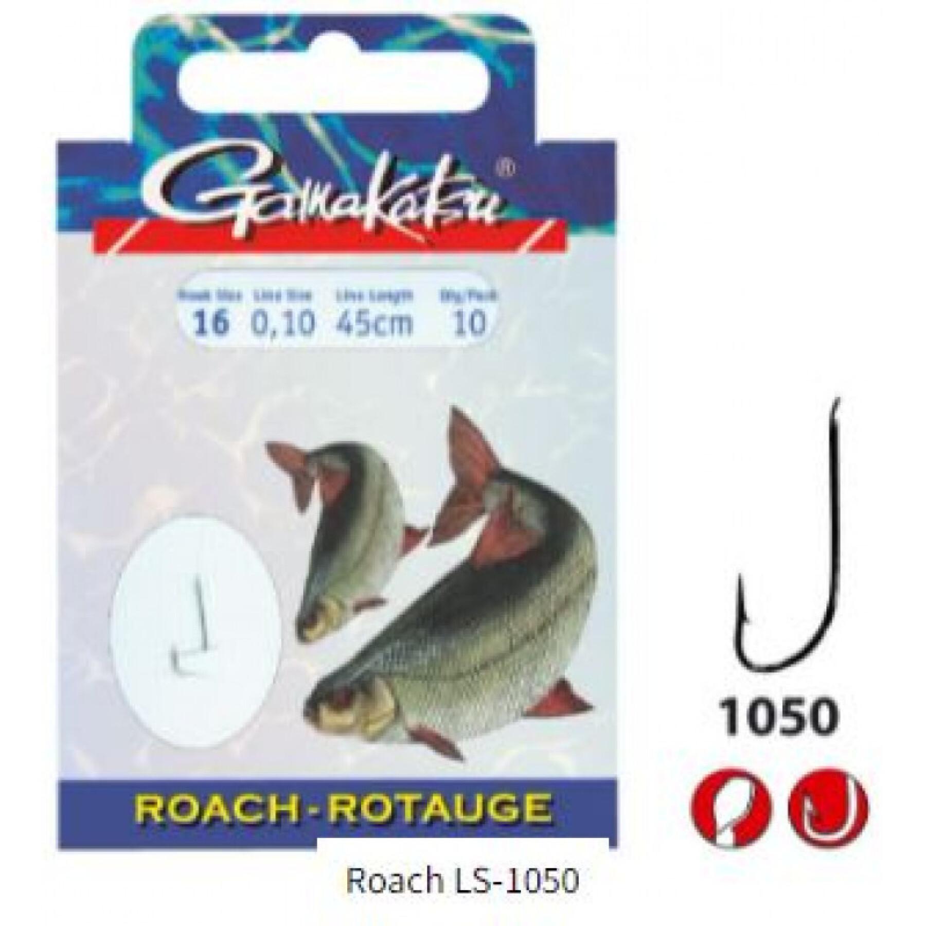 Pack of 10 hooks Gamakatsu Roach LS-1050 - Mounts - Predator - Fishing