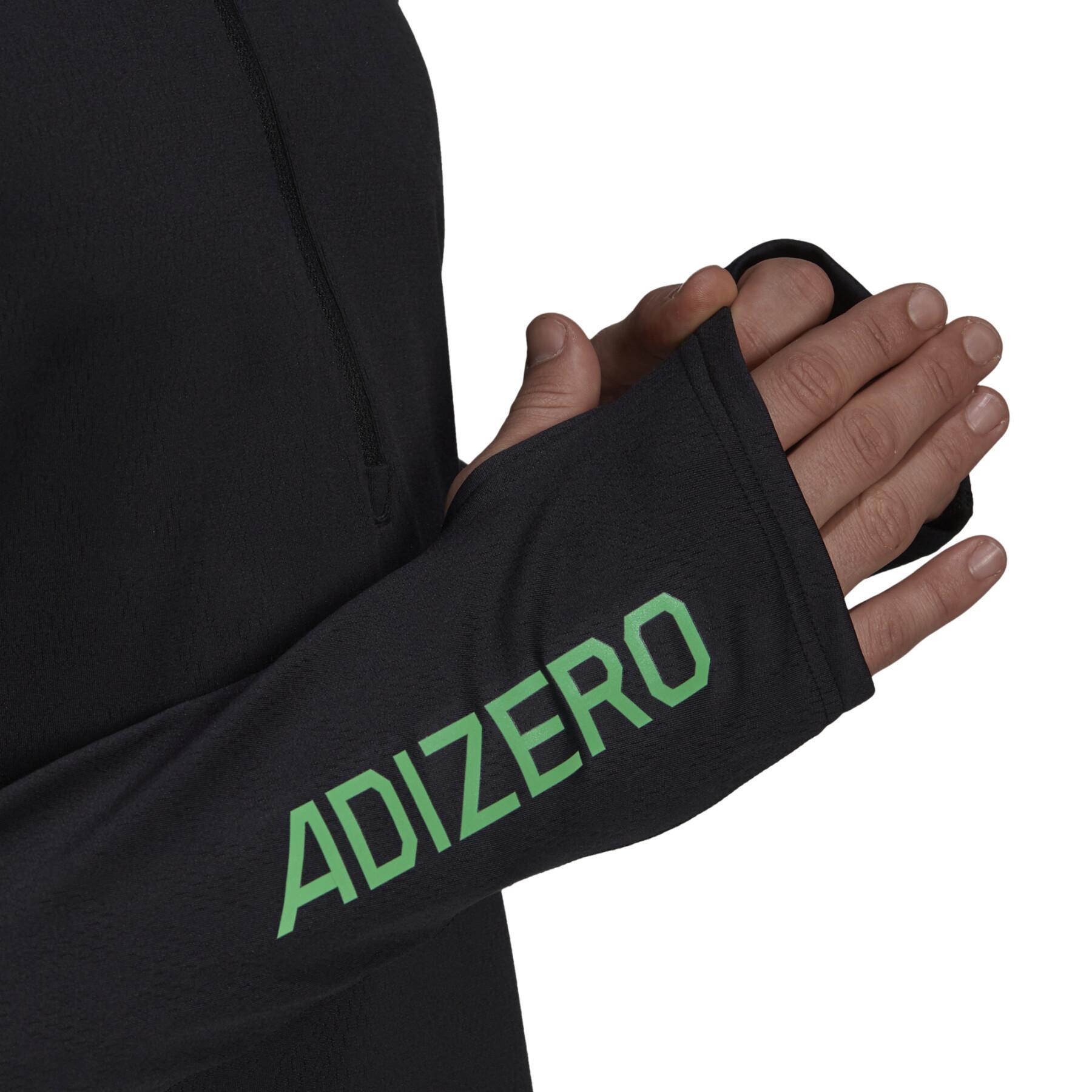 Sweatshirt with zip adidas Adizero Warm