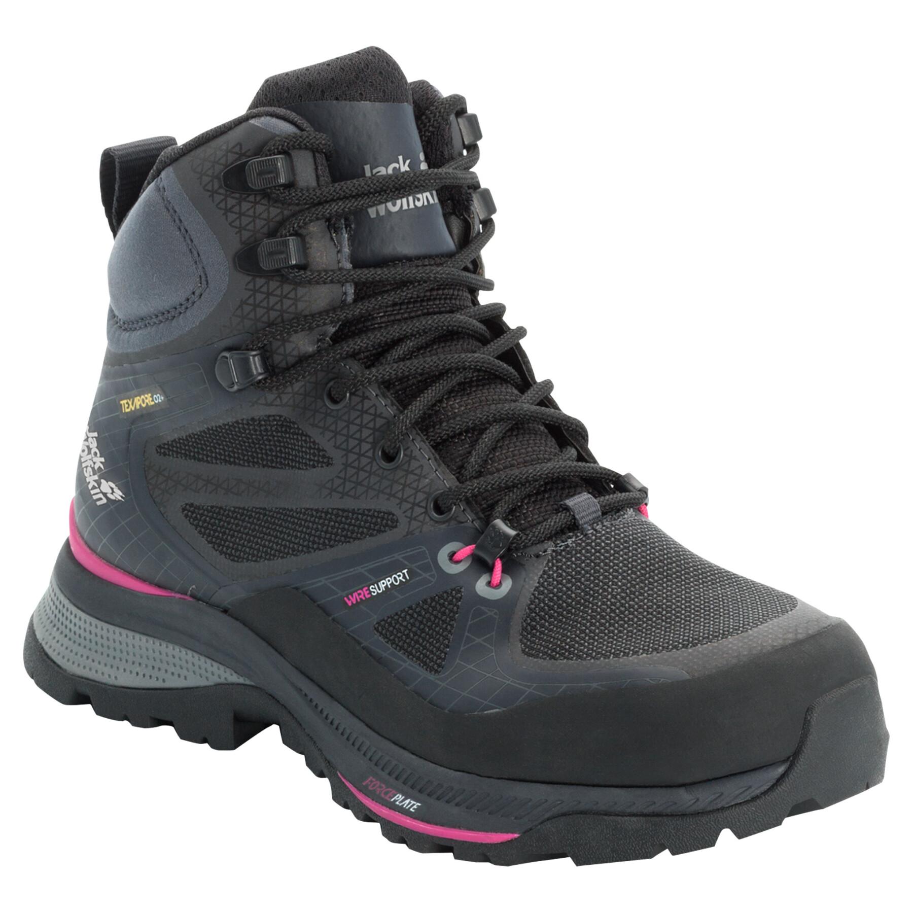 Women's hiking shoes Jack Wolfskin Force Trekker Texaporeid Mid
