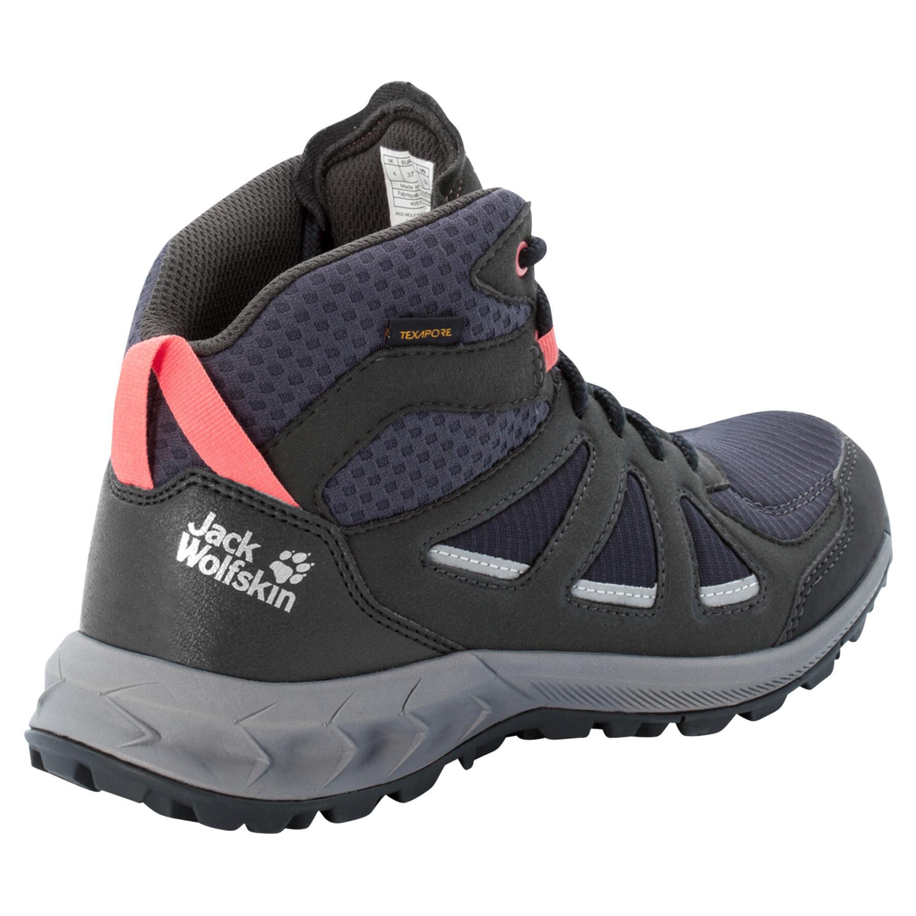 Women's hiking shoes Jack Wolfskin Woodland 2 Texaporeid Mid