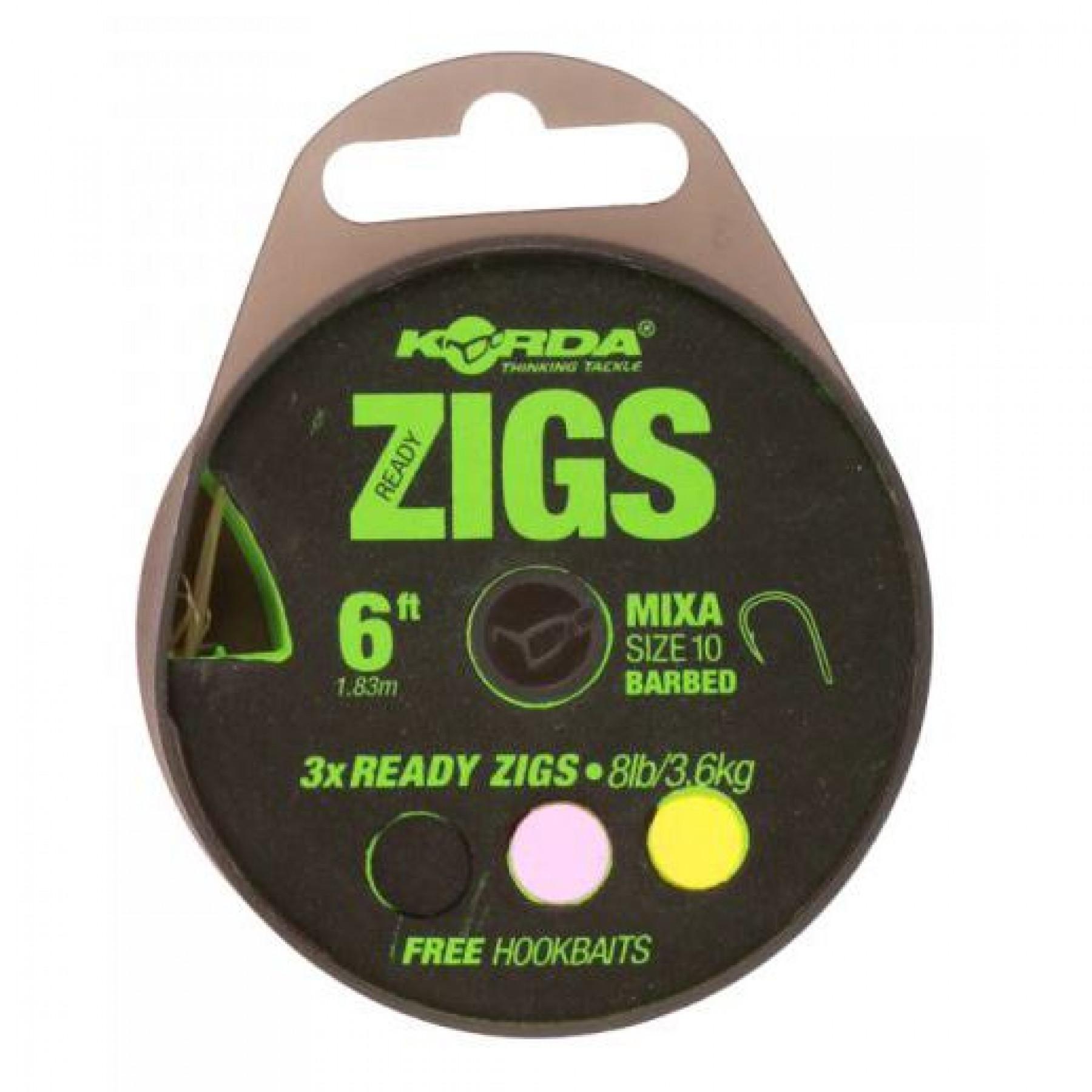 Korda Ready-Tied Zigs Ready-Tied Zigs 8' Size 10