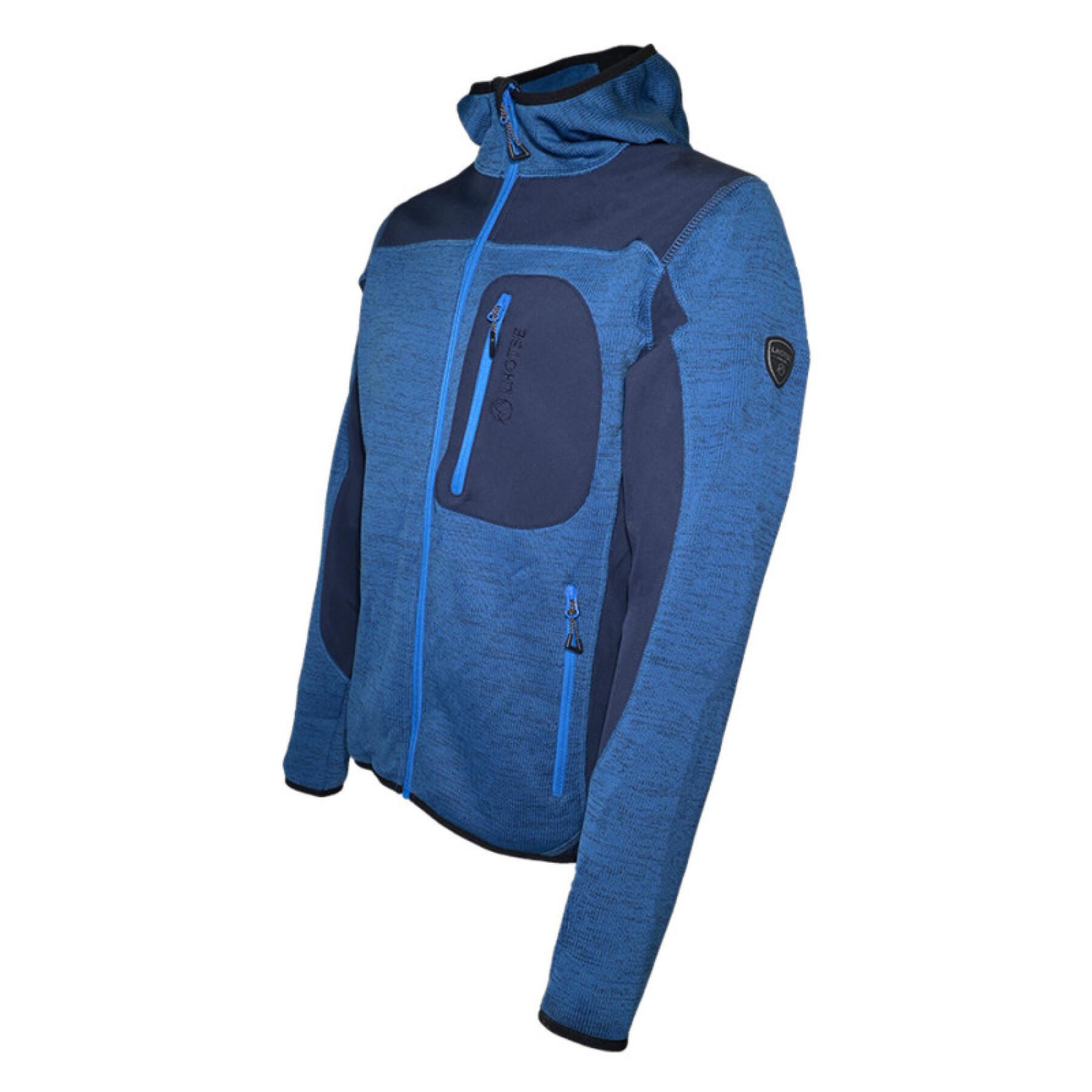 Bi-material fleece jacket Lhotse Madox