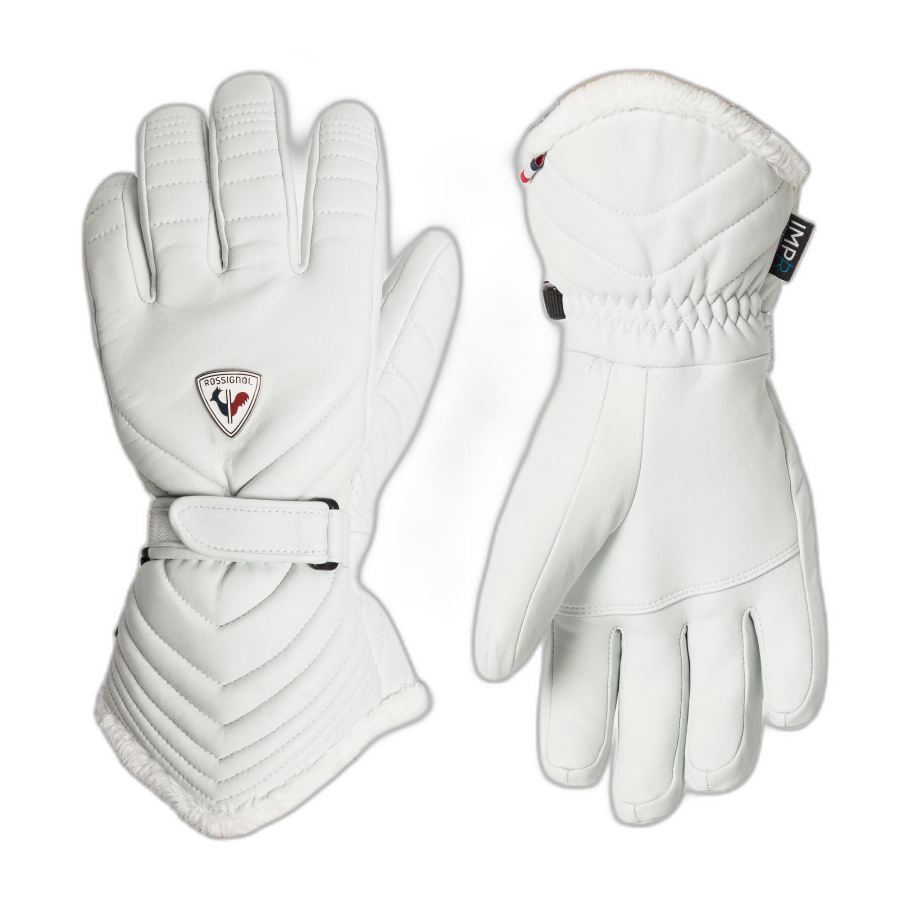 Women's waterproof leather ski gloves Rossignol Select IMPR