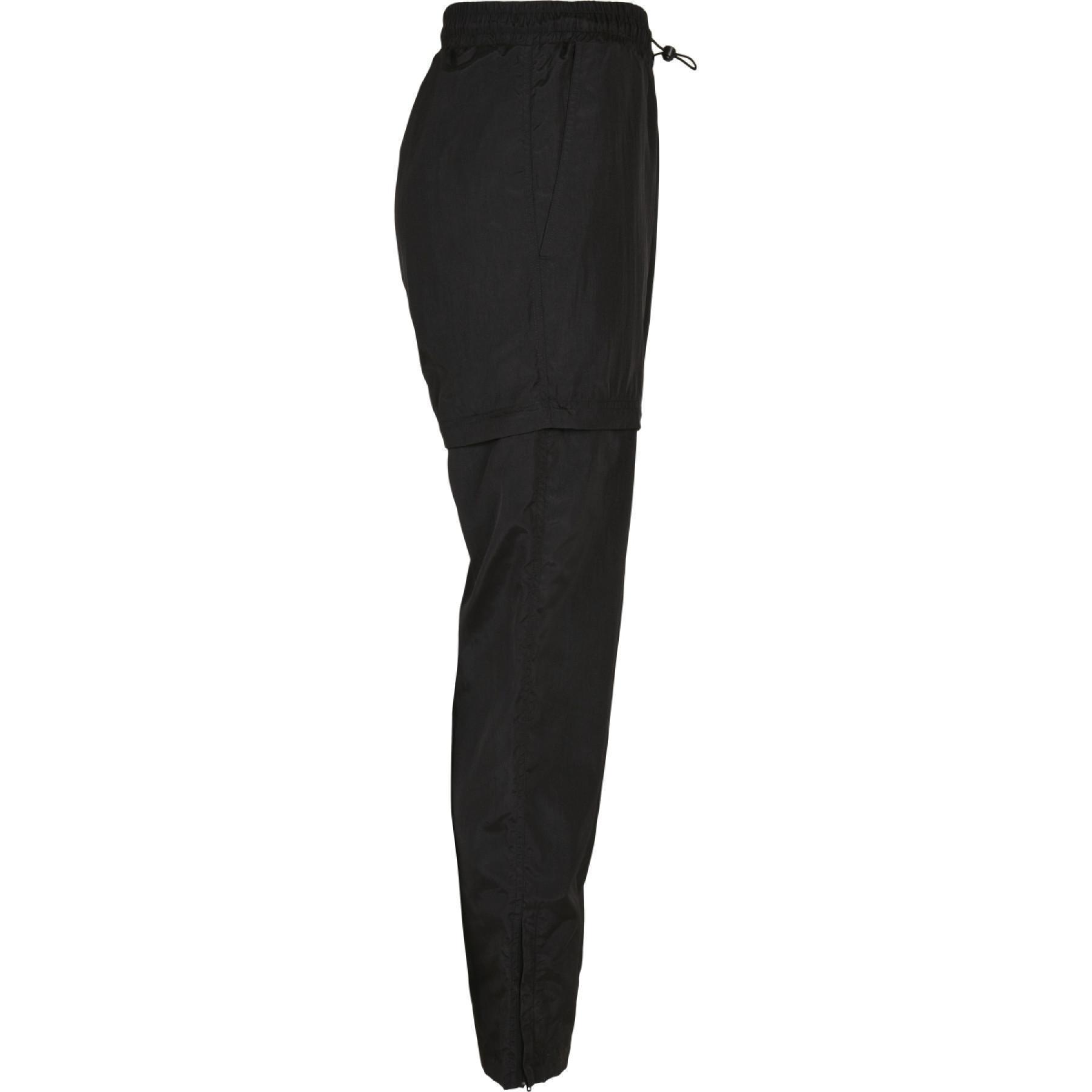 Women's trousers Urban Classics shiny crinkle nylon zip