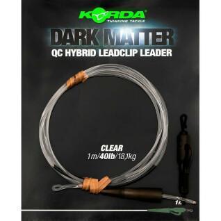 Hybrid clip Korda Dark Matter Leader 100 cm QC Clear