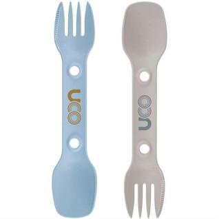 Set of 2 3-in-1 spoon-fork-knife Uco