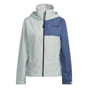 2.5 layer waterproof jacket for women adidas Terrex Multi Rain.Rdy Primegreen